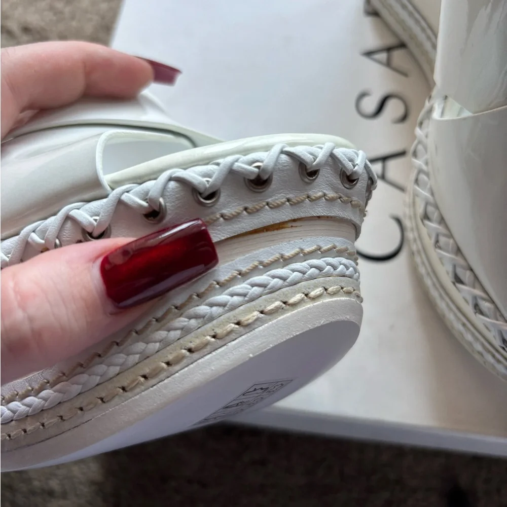 Casadei White Wedge Sandals in great condition! - Picture 8 of 14